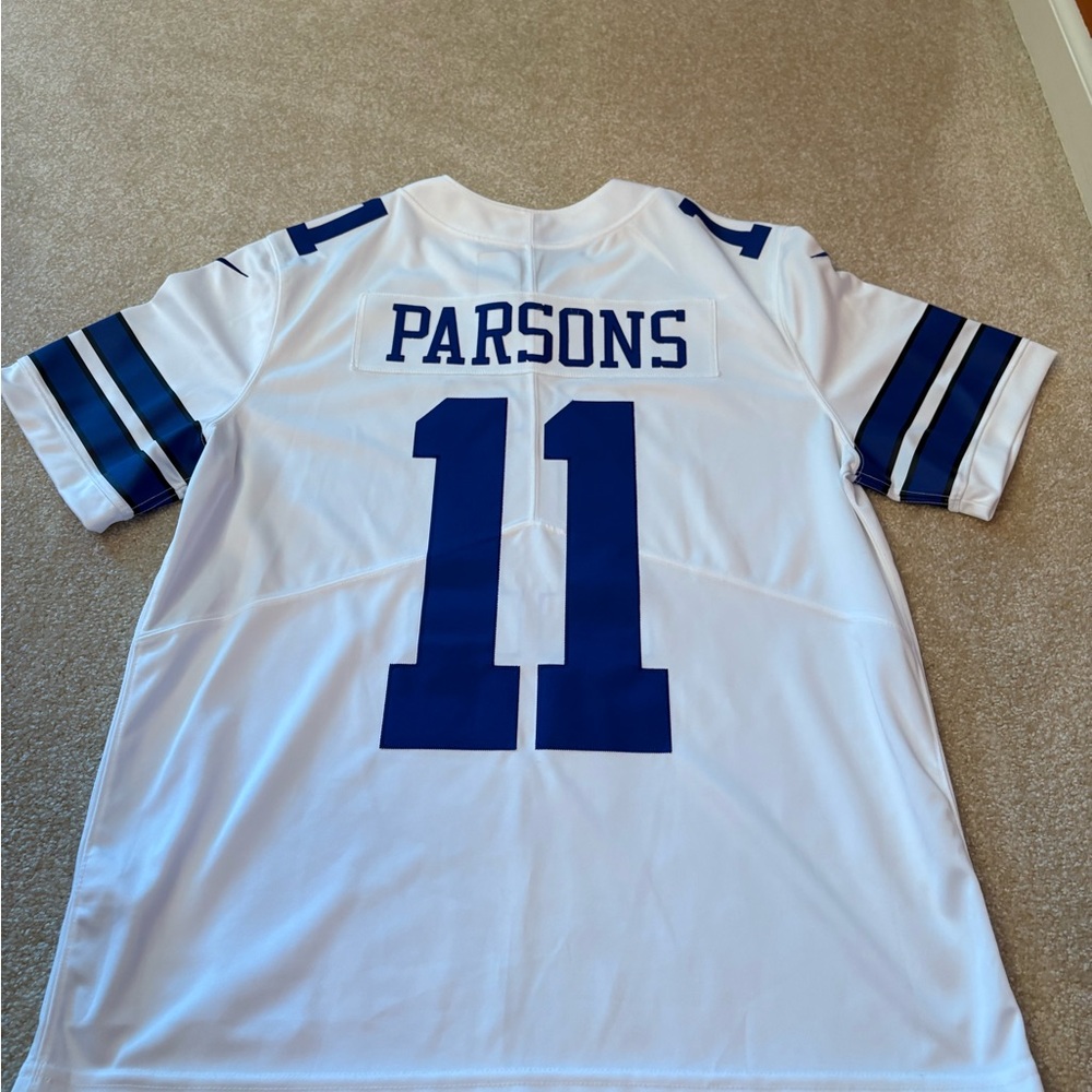 Nike White and Blue Men's Jersey